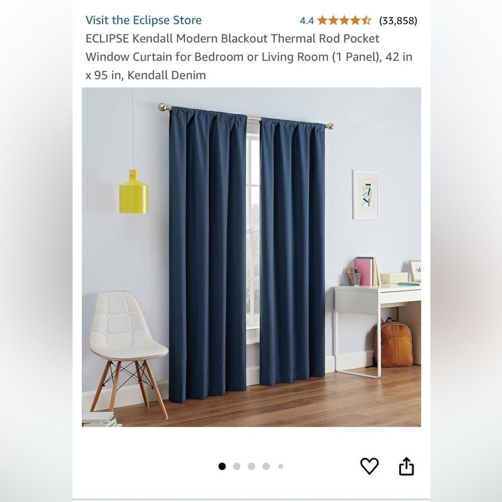 2 Blackout Curtain Panels